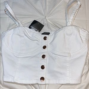 Woven Crop Top / Bustier